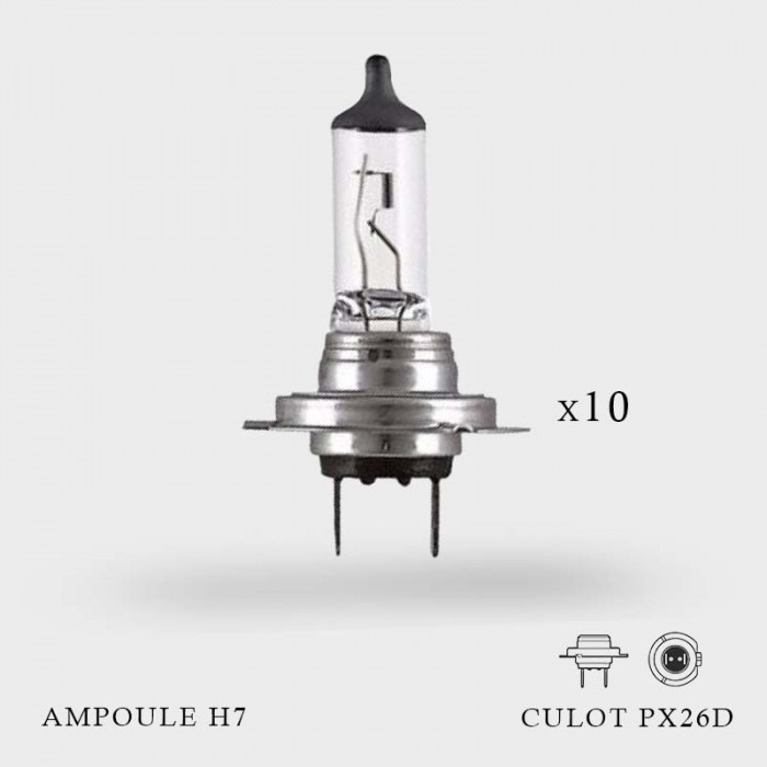 Ampoule Flosser H7 12V 55W look Xénon PX26D - Pièces Electrique sur La  Bécanerie