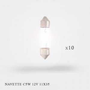 Ampoules Navette C5W 12V-5W 11x35 x 10ex