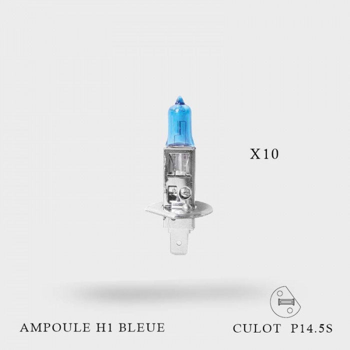 Ampoule H1 bleue 12V-55W Culot P14.5S - FrenchCleaner