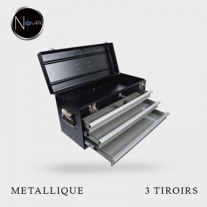Caisse métallique 3 tiroirs - vide